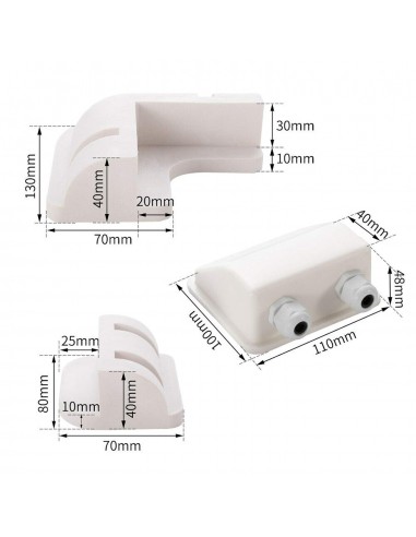 Supporto angolare universale completo 7 pezzi bianco per pannello solare