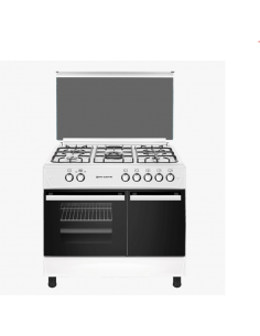 Stufa a gas con forno 90 cm Bianco EAS