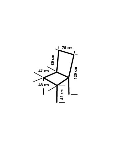 Eurotrail Kendal nero sedia in alluminio 3D