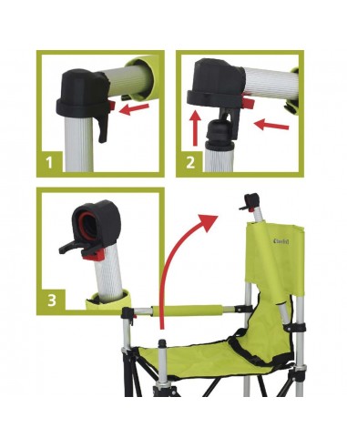 Sedia pieghevole alta Petit Eurotrail colore Cyclamen