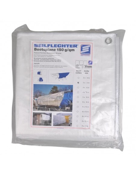 Protection cover 3x4 m white PAT 00441004