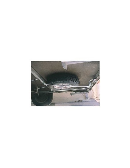 Support for spare wheel on chassis Support for spare wheel on chassis