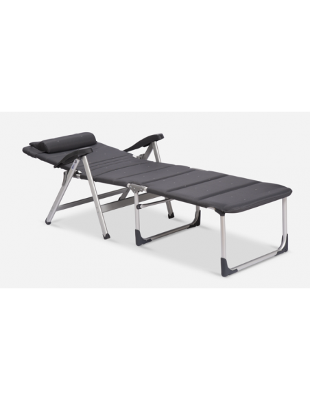 Tumbona plegable Deluxe Crespo con apoya brazos