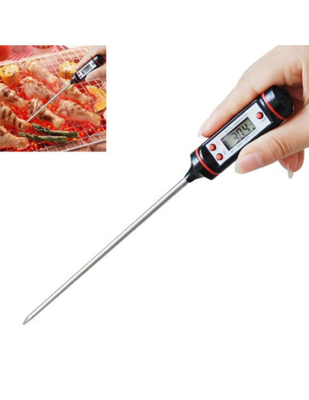 Termometro digitale della cucina per il cibo. 300oMax. Termometro digitale della cucina per il cibo. 300oMax.