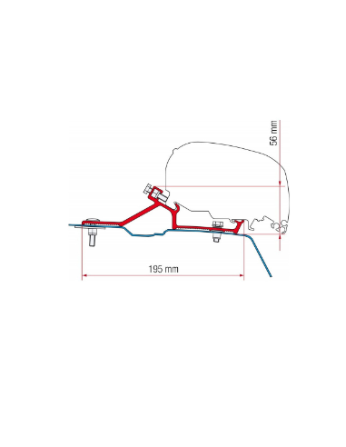 Adaptador Fiamma para toldo F65/F80S en Renault Master H2