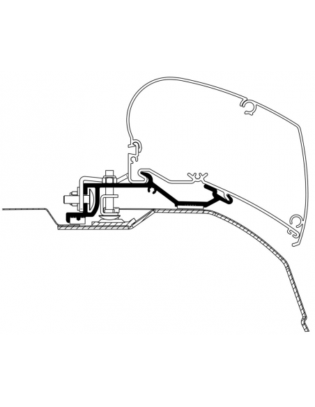 Adaptador de toldo 6300 Thule para Bóxer, Jumper y Ducato de 2007 en adelante