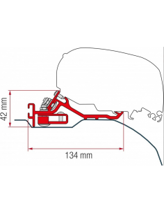 Adaptador Fiamma para Ducato, Boxer y Jumper de 2006 en adelante