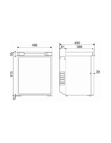 Réfrigérateur trivalent Dometic RF62 54 litres avec congélateur