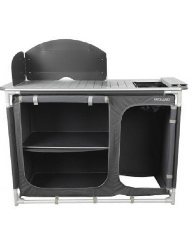 Midland kitchen cabinet in aluminum with sink