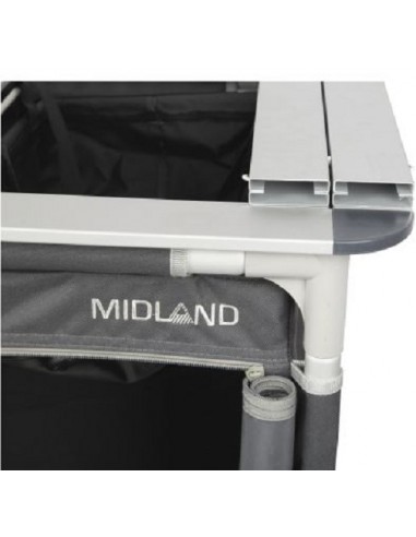 Midland Küchenschrank aus Aluminium mit Spüle