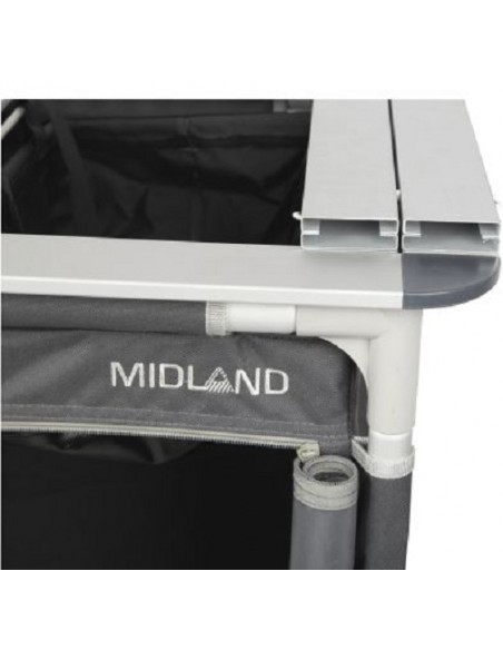 Midland Küchenschrank aus Aluminium mit Spüle