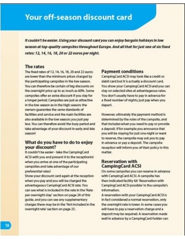 CampingCard ACSI 2024: sconti nei campeggi europei