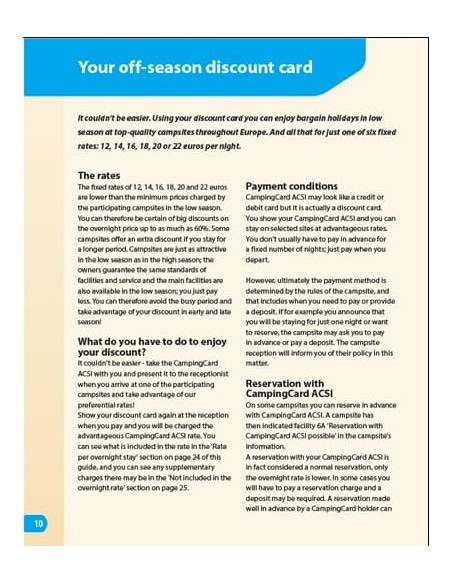 CampingCard ACSI 2024: sconti nei campeggi europei