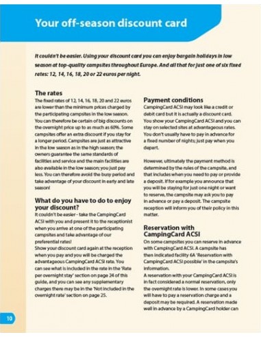 CampingCard ACSI 2024: sconti nei campeggi europei