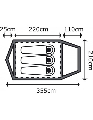Negozio Campagna per 3 persone BoCamp 日本語 Vidacampista