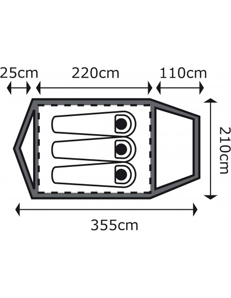 Negozio Campagna per 3 persone BoCamp 日本語 Vidacampista