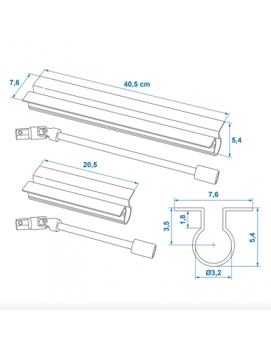 Kit di montaggio ed estrazione per gambe stabilizzanti