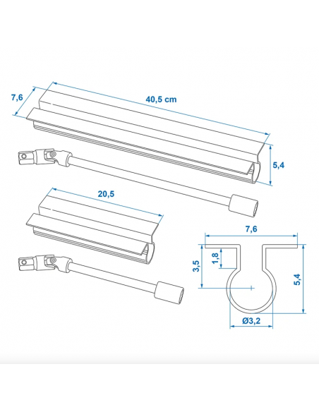 Kit di montaggio ed estrazione per gambe stabilizzanti