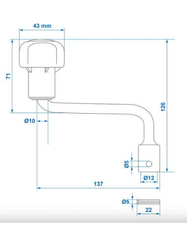 Ruota maniglia jockey 48mm Pro plus
