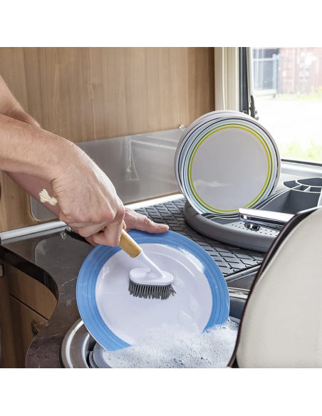 Pennello in silicone con maniglia in bambù