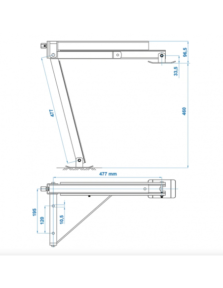 Pata estabilizadora compacta para la parte delantera derecha y trasera izquierda 800kg Pata estabilizadora compacta para la parte delantera derecha y trasera izquierda 800kg