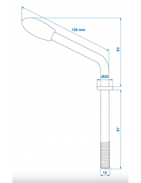 Maniglia per ruota da 60 mm