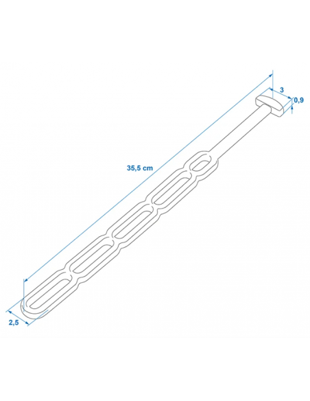 Tendicatore in gomma 5 scale 355 x 25 mm