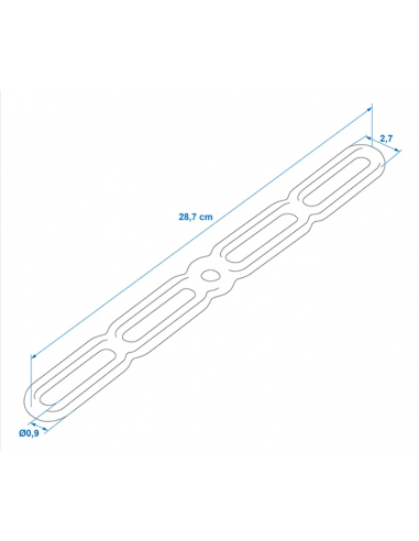 Tensor de goma de 5 posiciones de escalera 285 x 30 mm