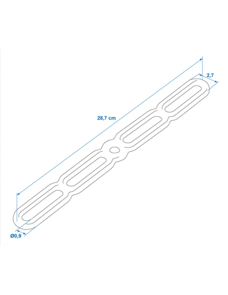 Tensor de goma de 5 posiciones 285 x 30 mm