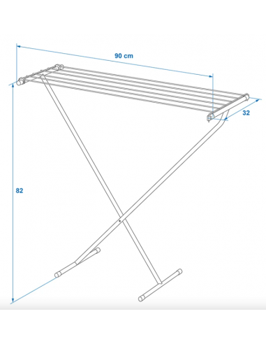 Tendedero plegable de rejilla con 6 alambres.