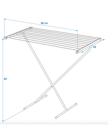 Tendedero plegable de rejilla con 10 alambres