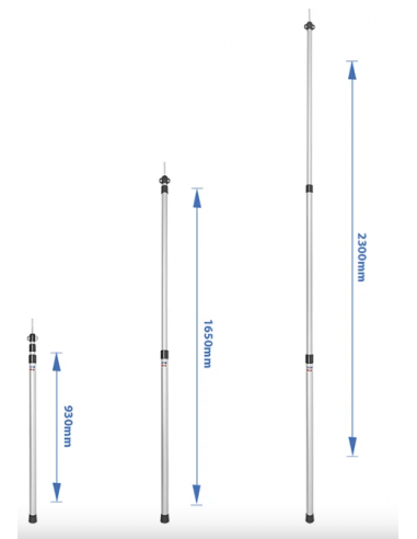 Matil Extensible post di 93-230 cm confezione 2 pezzi