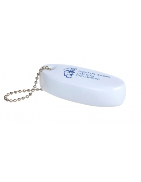 Llavero flotante nautico para llaves blanco