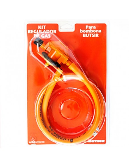 Kit regulador para botella naranja con manguera  Butsir