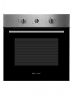Horno con turbo 4 funciones AquaClean Inox y cristal Negro Johnson