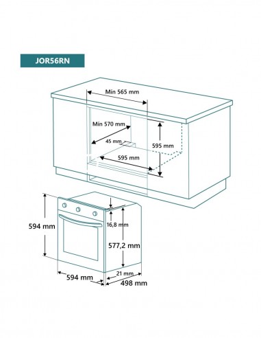 Horn 6 funzioni Stile rustico Nero Johnson