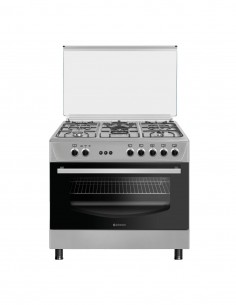 Cocina con horno de gas  90 cm Inox Johnson