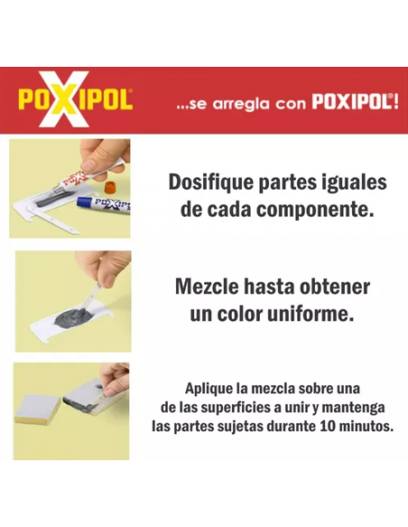 Colla Poxipol Saldatura di plastica 10 min grigio