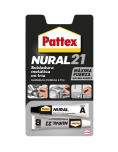 Pattex Nural 21, Soldadura reparadora metálica en frío gris 22 ml