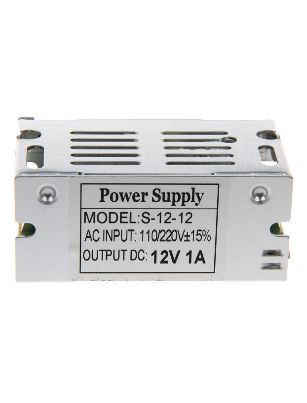 Alimentation 12v châssis acier. 1A