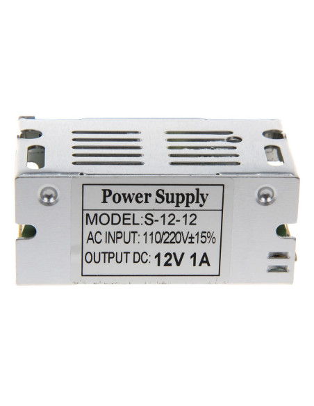 Alimentation 12v châssis acier. 1A