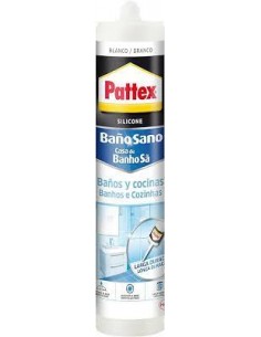 Silicona blanca Pattex baños y cocinas 280ml antimoho