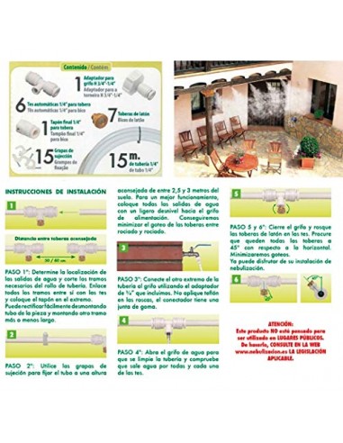 Kit climatización por agua pulverizada