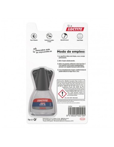 Peso adesivo Loctite Super Glue-3 con pennello 5gr