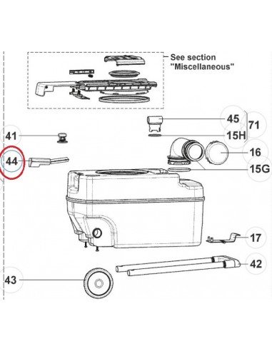 Flotador nivelador para cassette CT3000/4000 Dometic