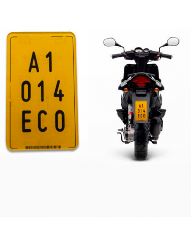Nummernschild aus Acryl. Moped