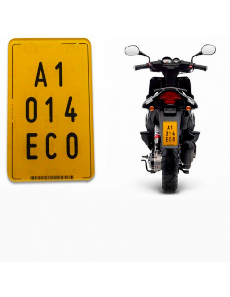 Acrylic license plate. Moped