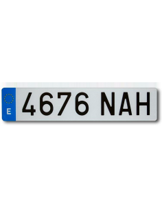 Placa matrícula acrílica. Coche. Normal