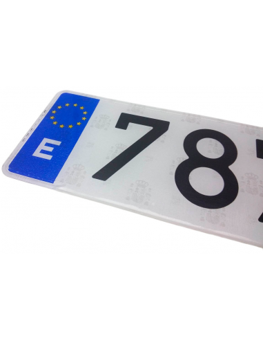 Acrylic license plate. Car. Normal