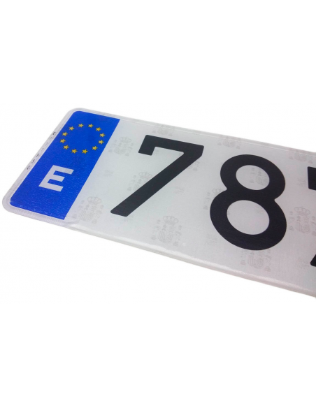 Acrylic license plate. Car. Normal